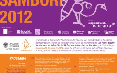 Esteu totes i tots convidats a l’acte de lliurament del Premi Sambori 2012